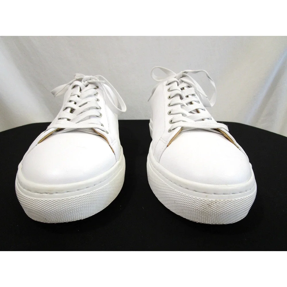 EUC! Thursday Premier Everyday White Leather Low Top Sneakers Men 12.5